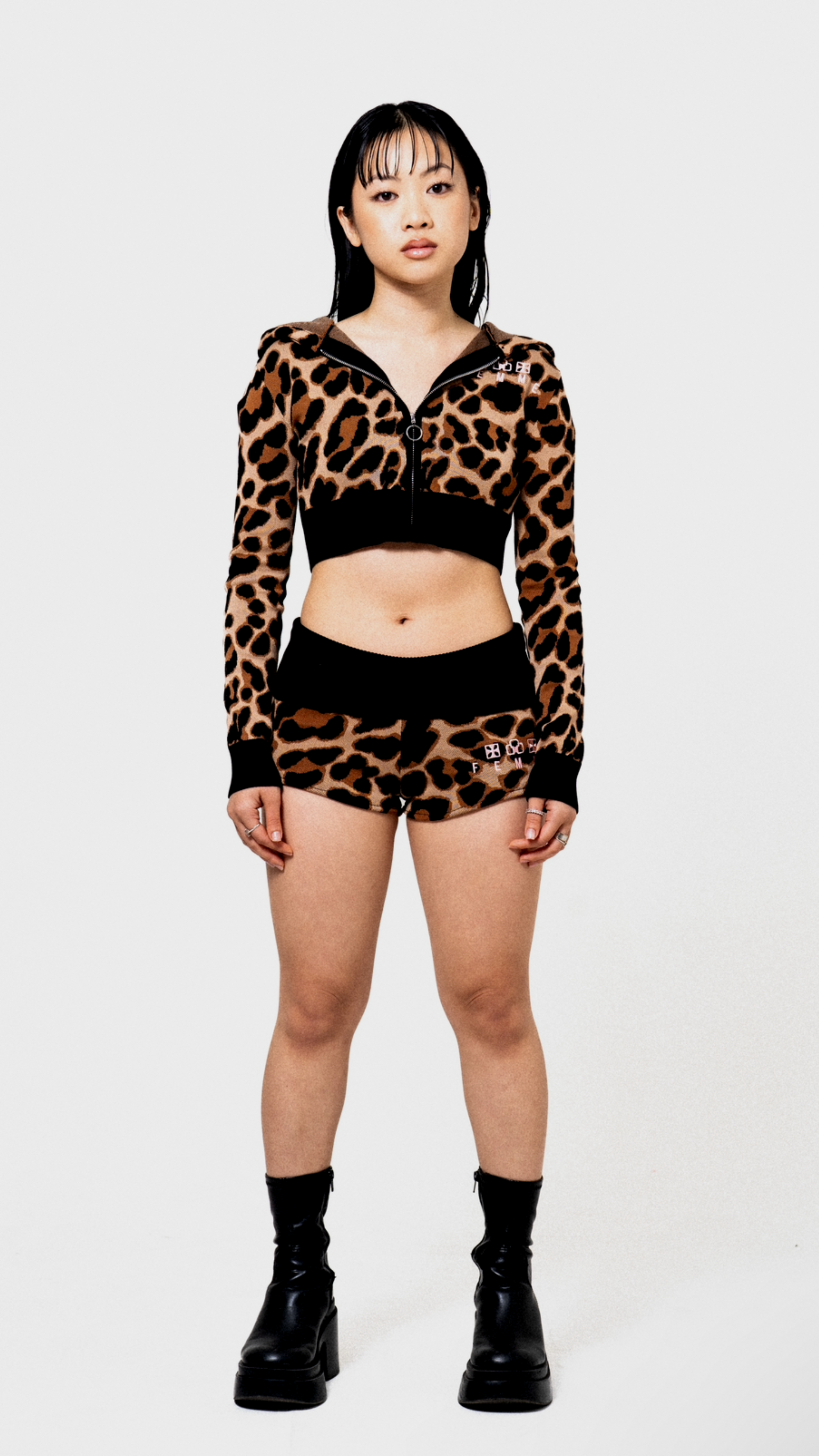 Femme Cheetah Set shorts