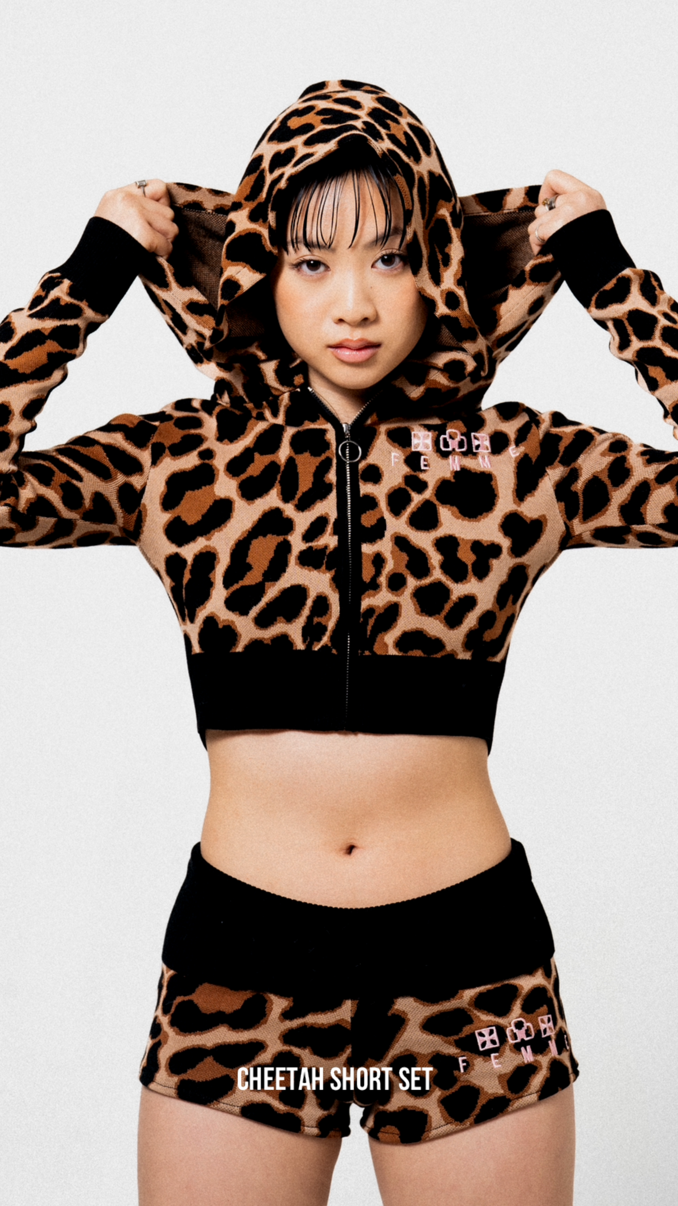 Femme Cheetah Set shorts