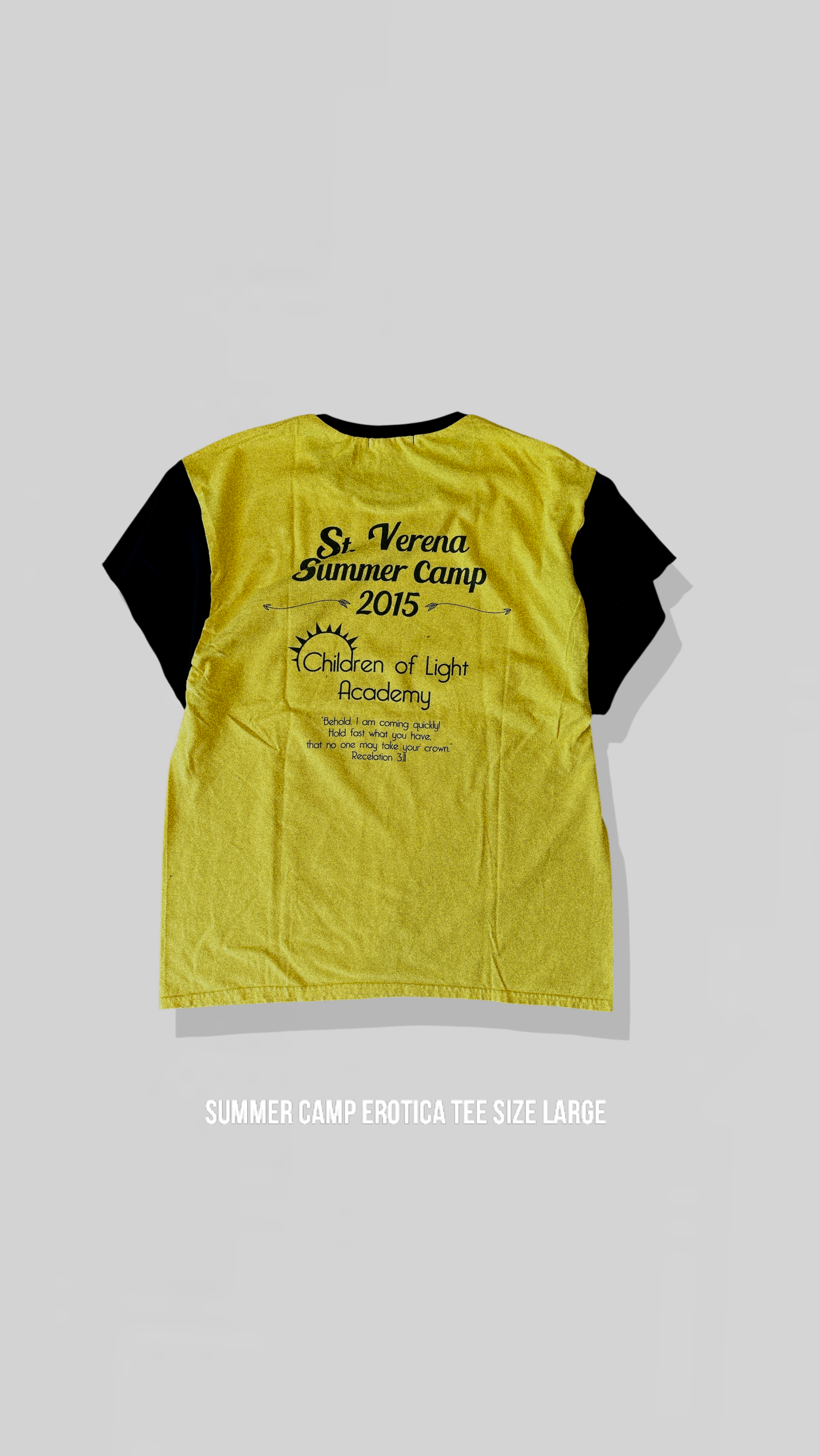 Summer camp erotica tee size large