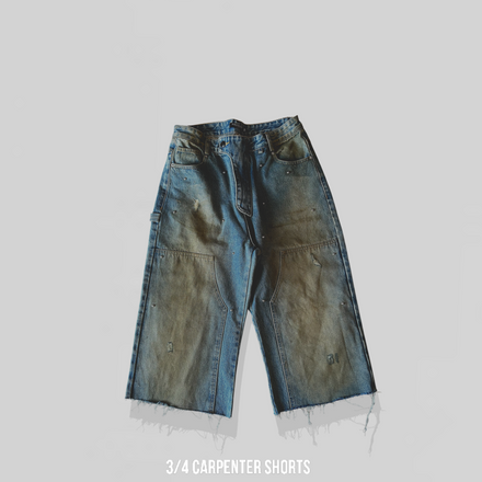3/4 mud wash shorts