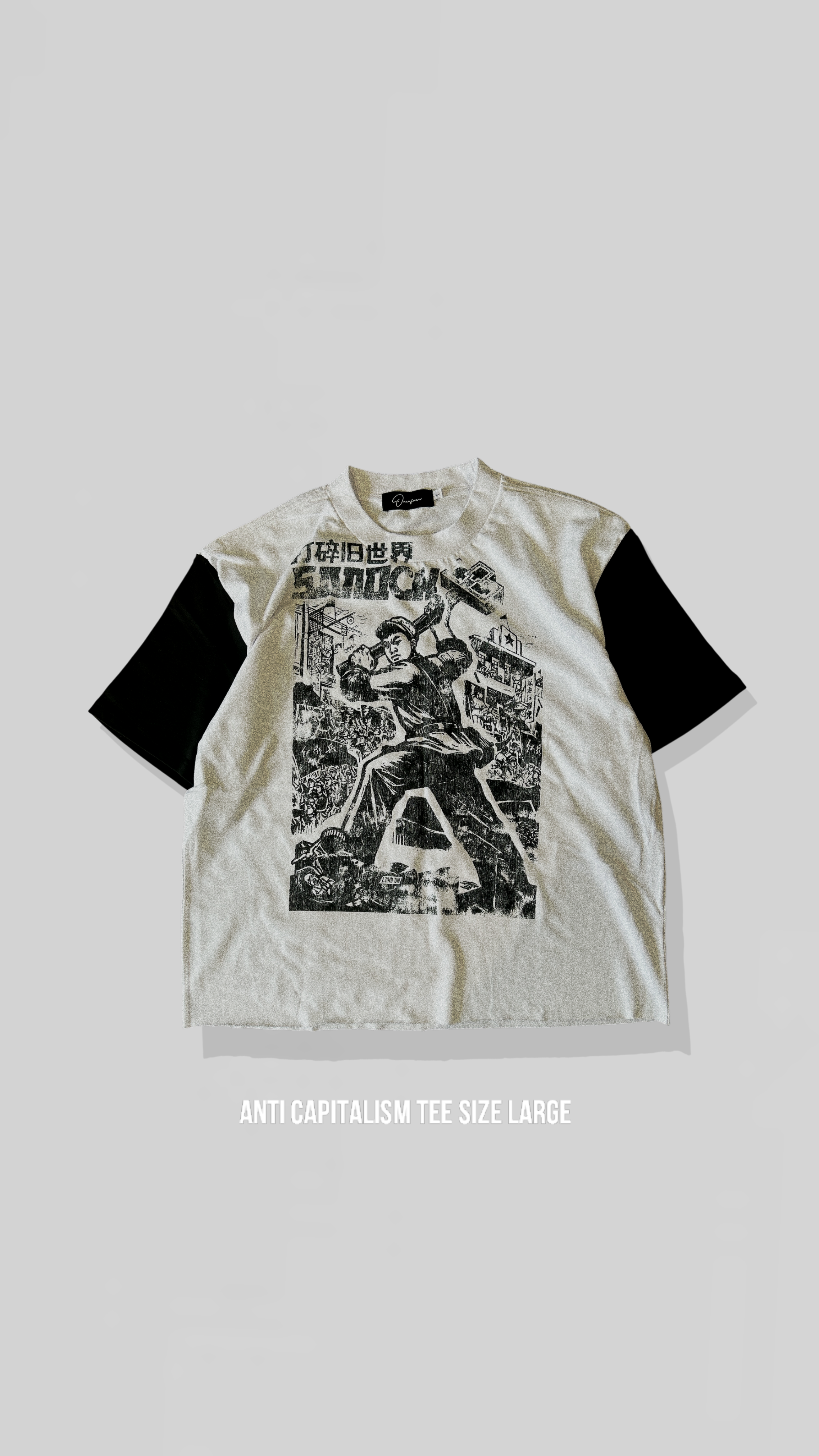 Anti capitalism tee size large