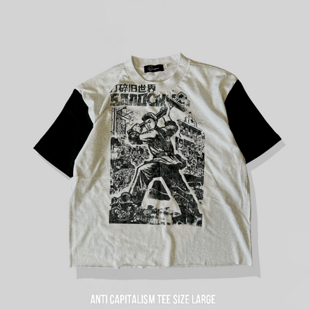Anti capitalism tee size large