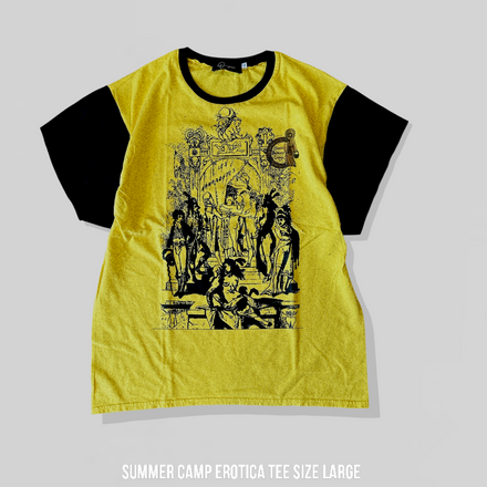 Summer camp erotica tee size large