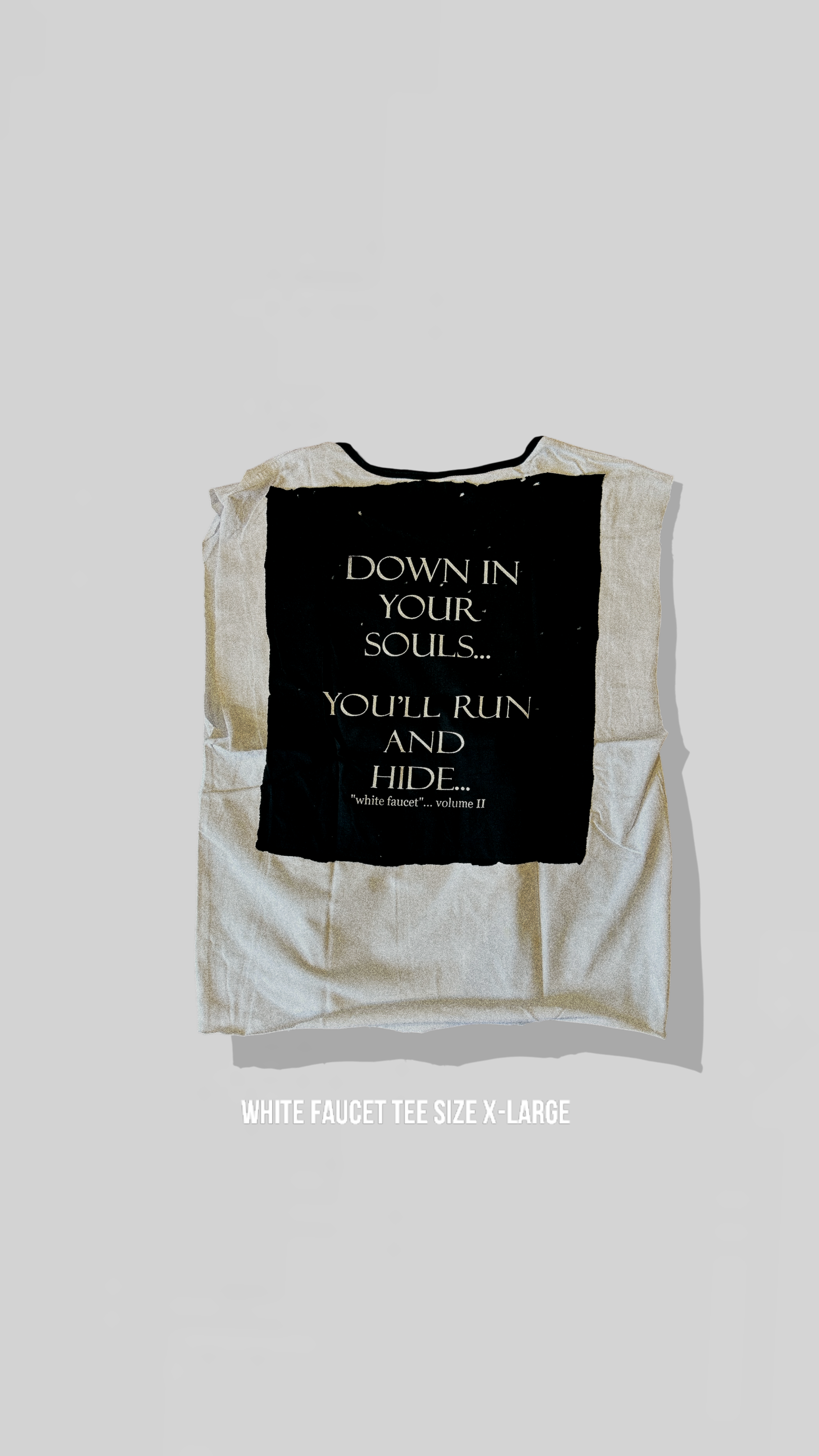 White faucet cutoff tee xl