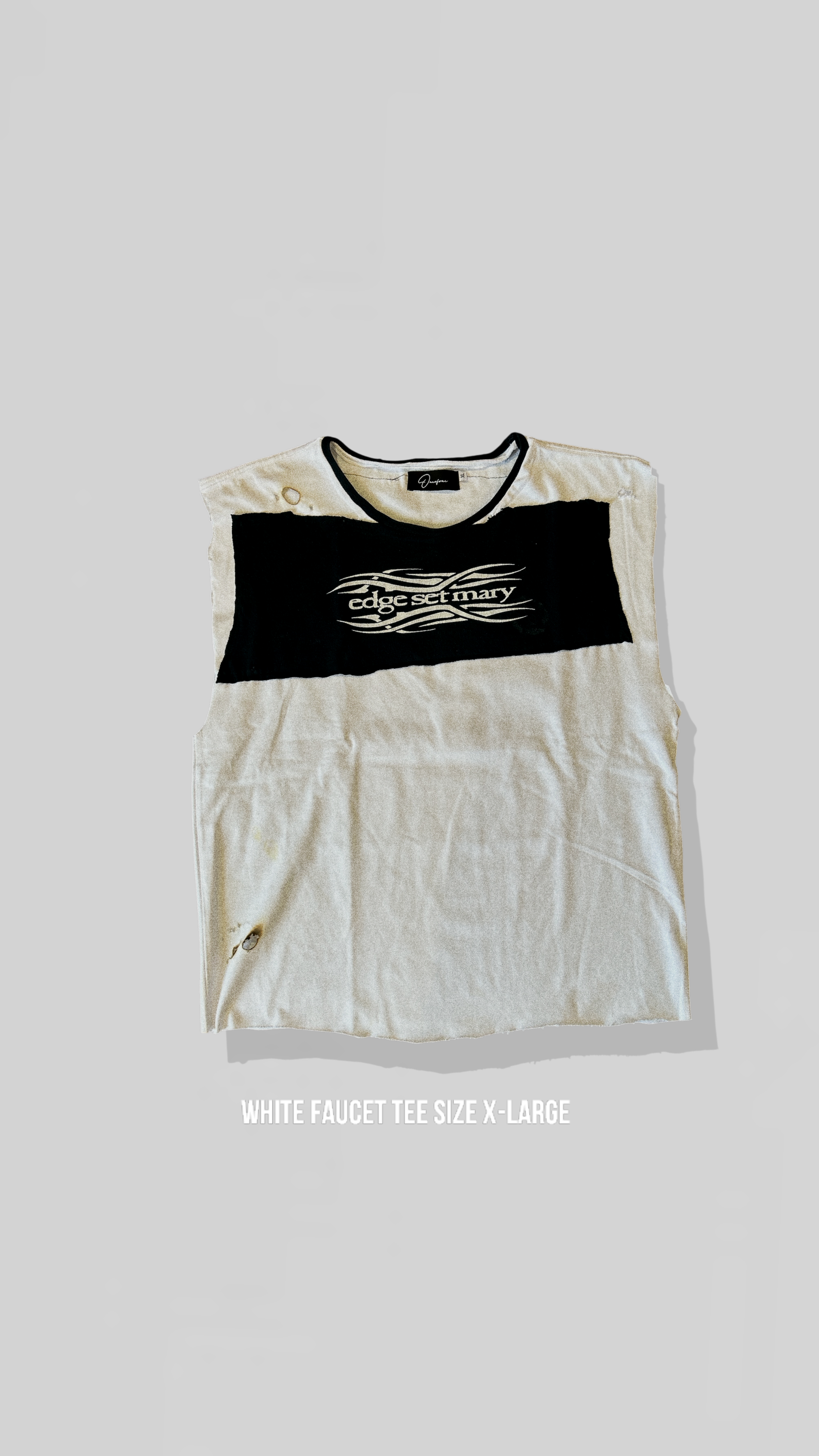 White faucet cutoff tee xl