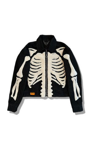 Bone denim jacket black